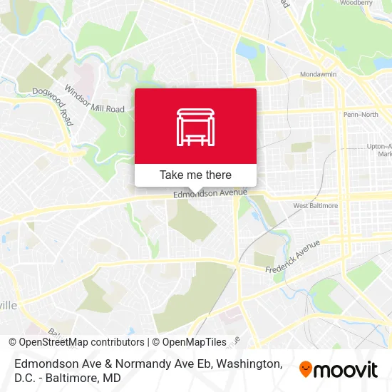 Mapa de Edmondson Ave & Normandy Ave Eb