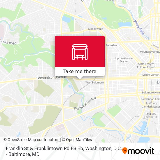 Franklin St & Franklintown Rd FS Eb map