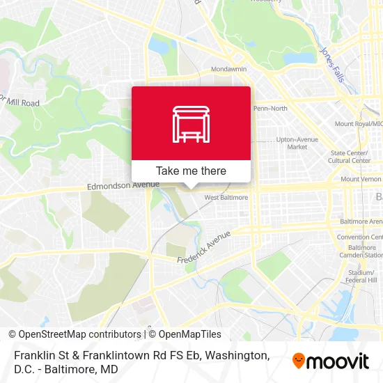 Franklin St & Franklintown Rd FS Eb map