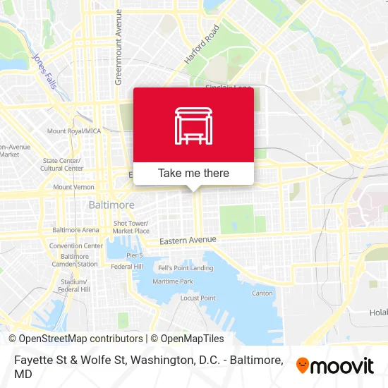 Fayette St & Wolfe St map
