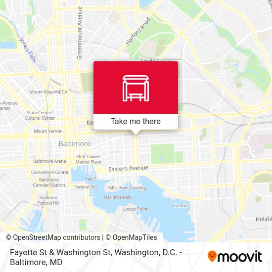 Fayette St & Washington St map