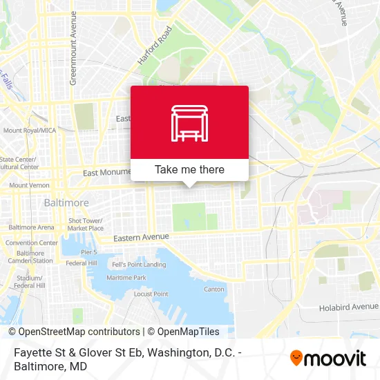 Fayette St & Glover St Eb map