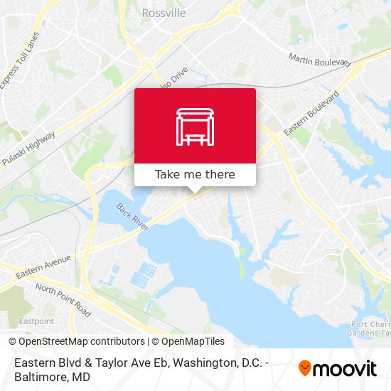 Eastern Blvd & Taylor Ave Eb map