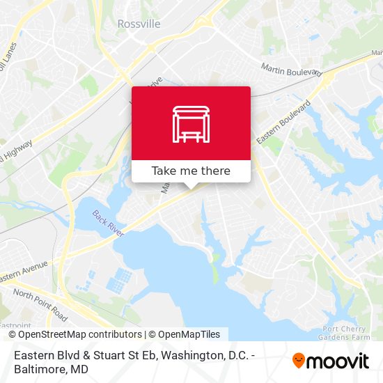Eastern Blvd & Stuart St Eb map