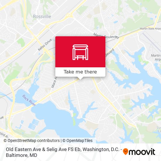 Old Eastern Ave & Selig Ave FS Eb map