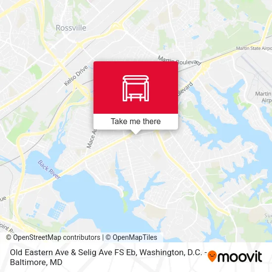 Old Eastern Ave & Selig Ave FS Eb map