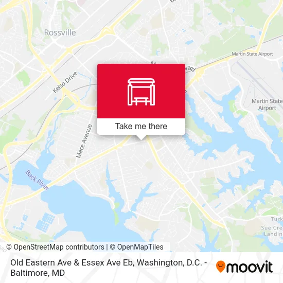 Old Eastern Ave & Essex Ave Eb map