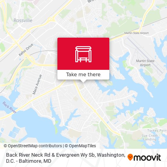 Mapa de Back River Neck Rd & Evergreen Wy Sb