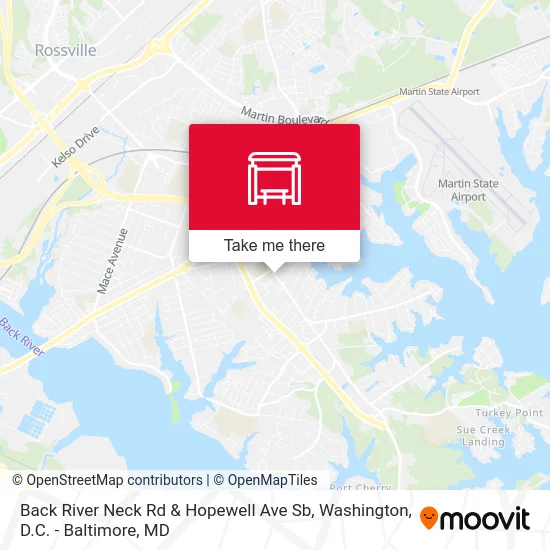 Back River Neck Rd & Hopewell Ave Sb map