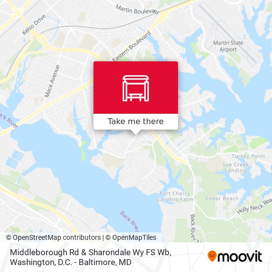 Middleborough Rd & Sharondale Wy FS Wb map