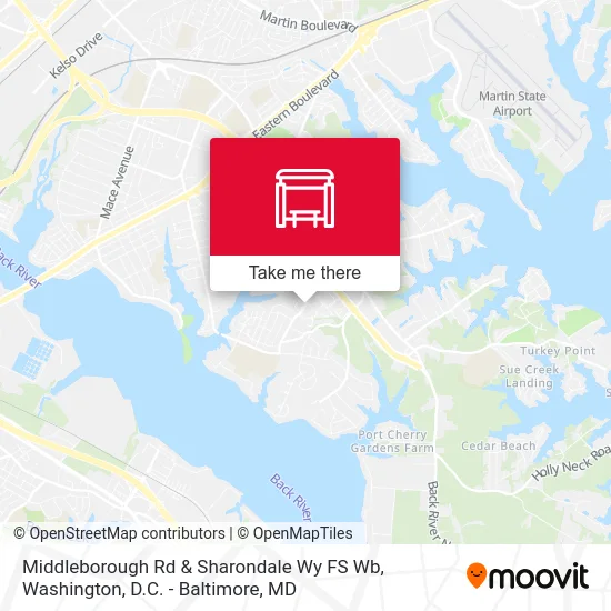 Middleborough Rd & Sharondale Wy FS Wb map
