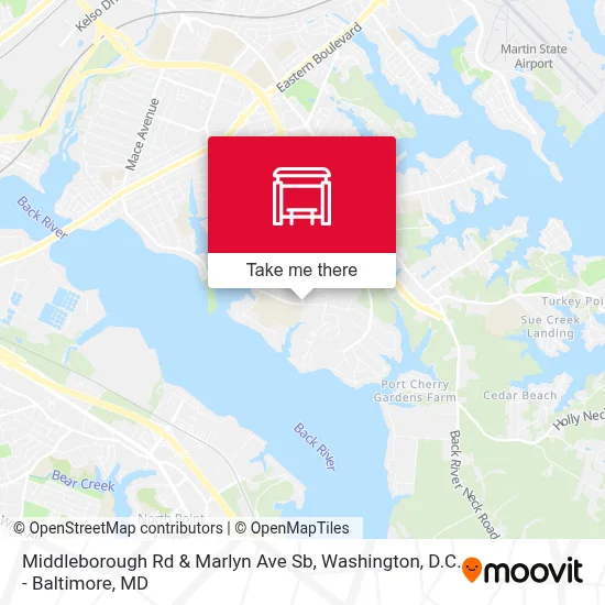 Middleborough Rd & Marlyn Ave Sb map
