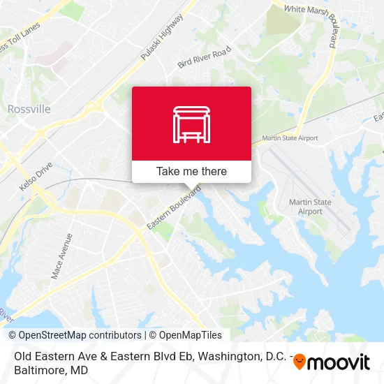 Old Eastern Ave & Eastern Blvd Eb map