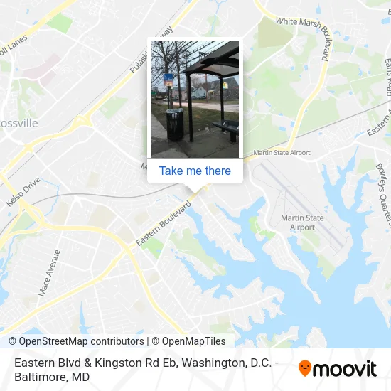 Eastern Blvd & Kingston Rd Eb map