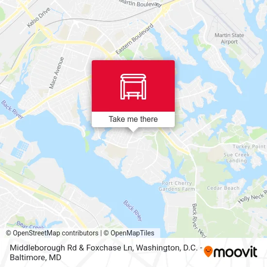Middleborough Rd & Foxchase Ln map