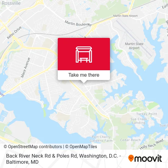 Back River Neck Rd & Poles Rd map