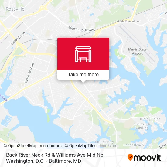 Back River Neck Rd & Williams Ave Mid Nb map