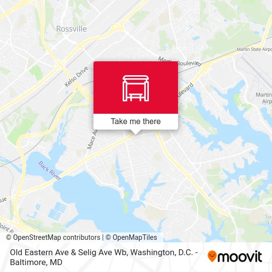 Old Eastern Ave & Selig Ave Wb map