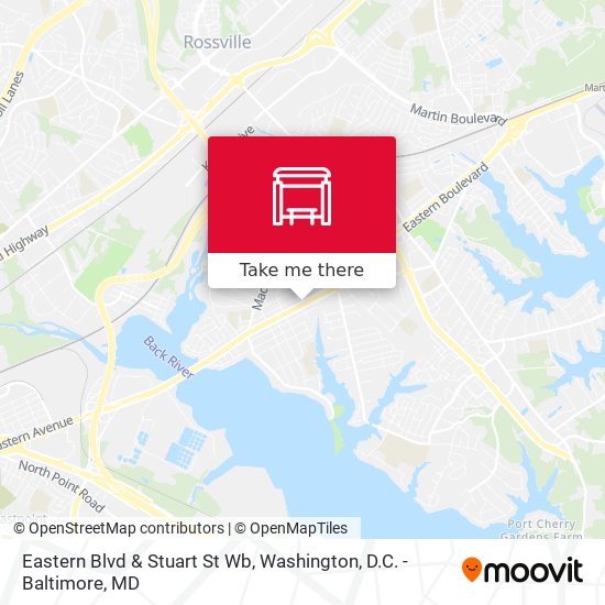 Eastern Blvd & Stuart St Wb map