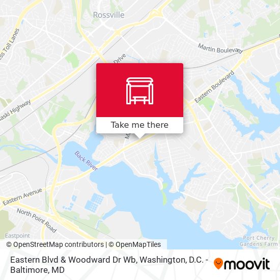 Mapa de Eastern Blvd & Woodward Dr Wb