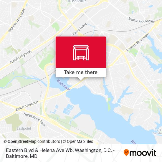 Eastern Blvd & Helena Ave Wb map
