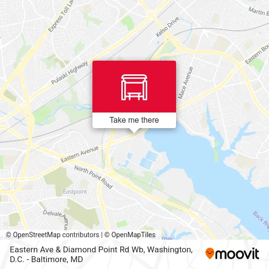 Eastern Ave & Diamond Point Rd Wb map