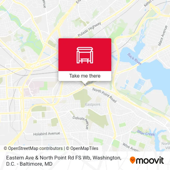 Eastern Ave & North Point Rd FS Wb map