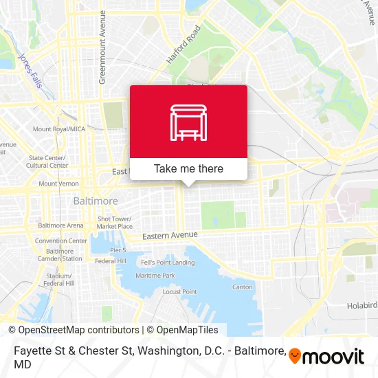 Fayette St & Chester St map