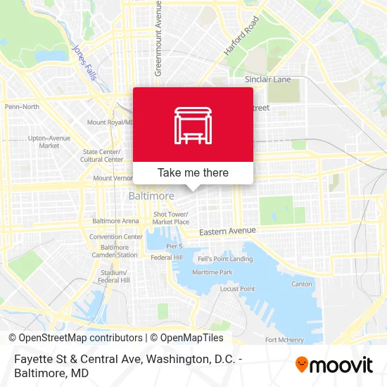 Fayette St & Central Ave map