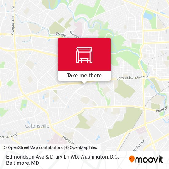 Mapa de Edmondson Ave & Drury Ln Wb