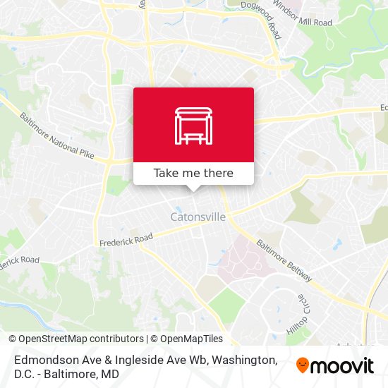 Mapa de Edmondson Ave & Ingleside Ave Wb