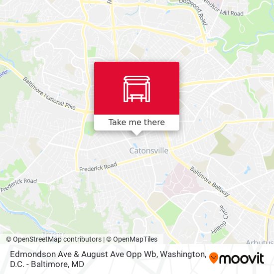 Mapa de Edmondson Ave & August Ave Opp Wb