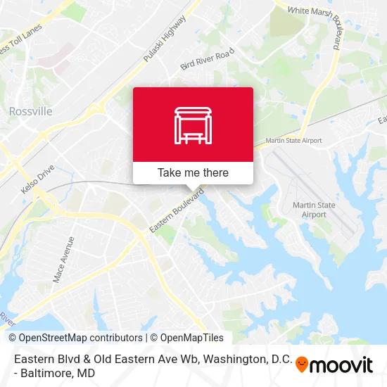 Eastern Blvd & Old Eastern Ave Wb map