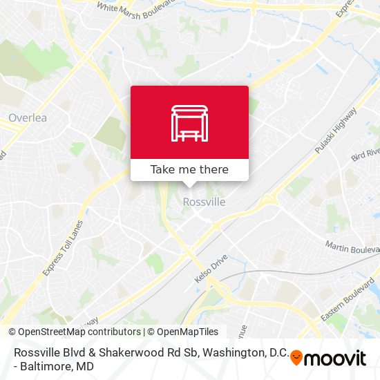 Rossville Blvd & Shakerwood Rd Sb map