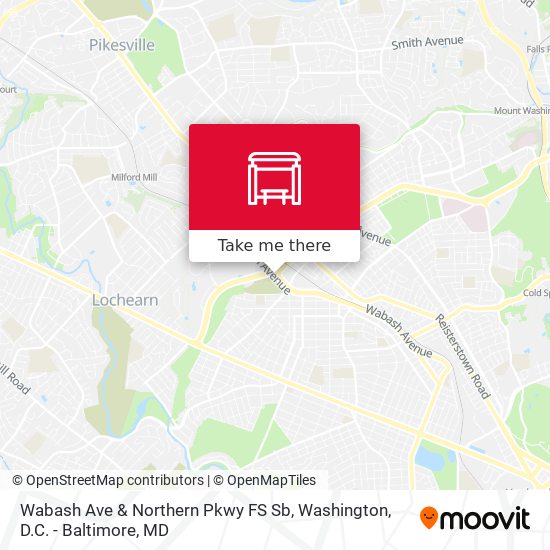 Wabash Ave & Northern Pkwy FS Sb map