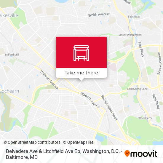 Mapa de Belvedere Ave & Litchfield Ave Eb