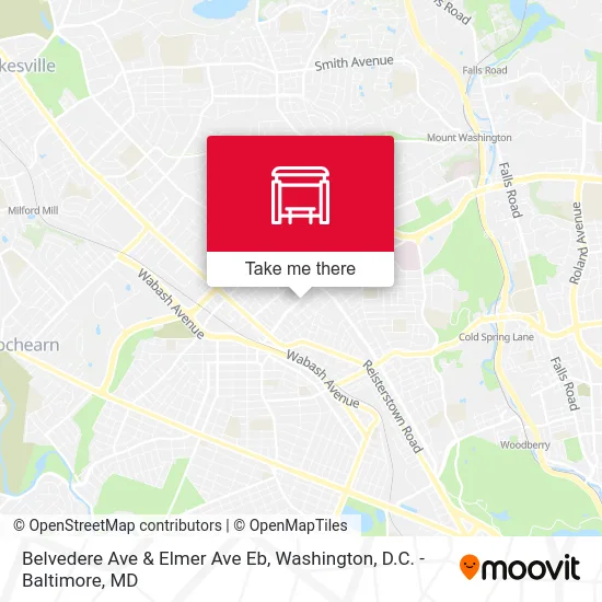 Belvedere Ave & Elmer Ave Eb map