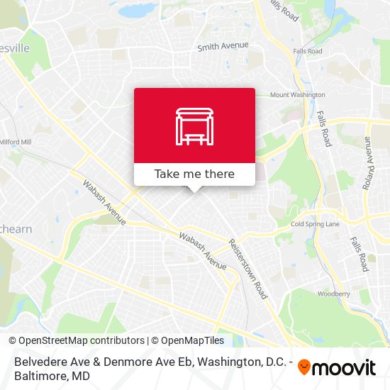 Mapa de Belvedere Ave & Denmore Ave Eb