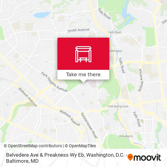Belvedere Ave & Preakness Wy Eb map