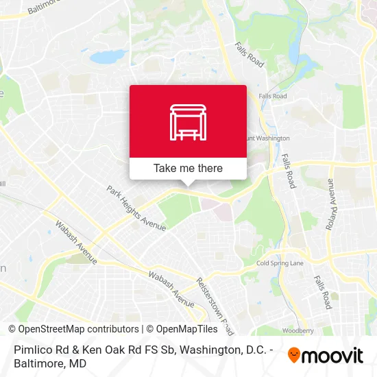 Pimlico Rd & Ken Oak Rd FS Sb map