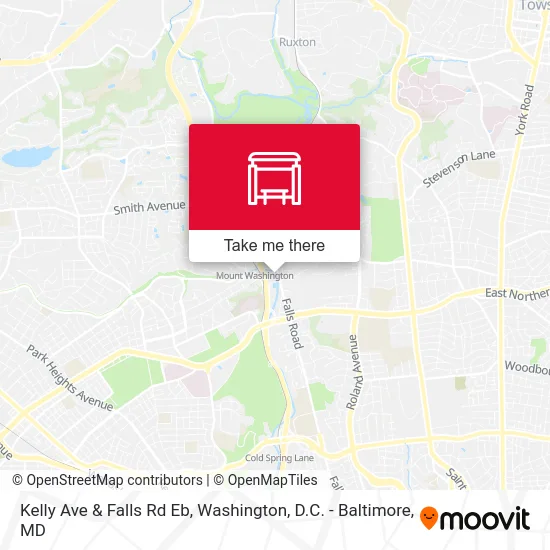Kelly Ave & Falls Rd Eb map