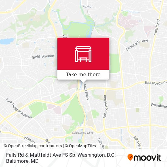 Falls Rd & Mattfeldt Ave FS Sb map