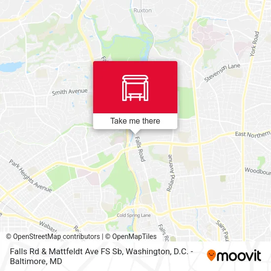 Falls Rd & Mattfeldt Ave FS Sb map
