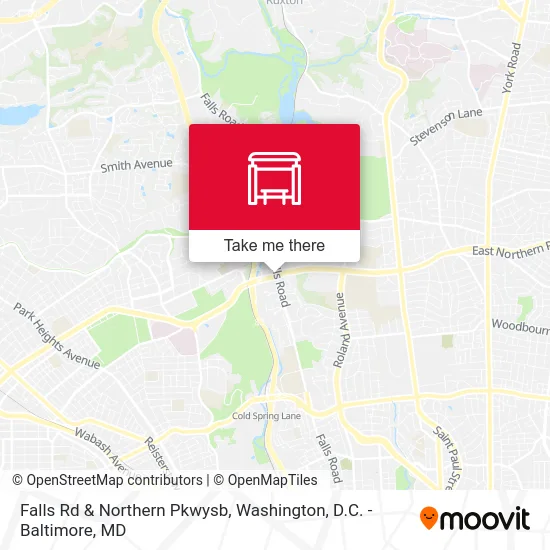 Falls Rd & Northern Pkwysb map