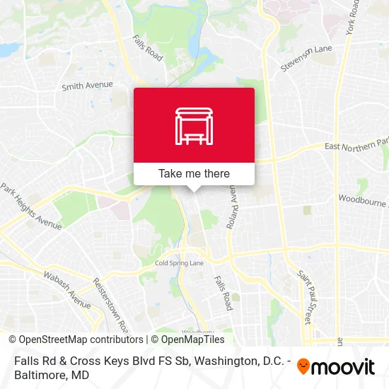Falls Rd & Cross Keys Blvd FS Sb map