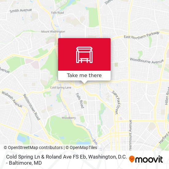Cold Spring Ln & Roland Ave FS Eb map