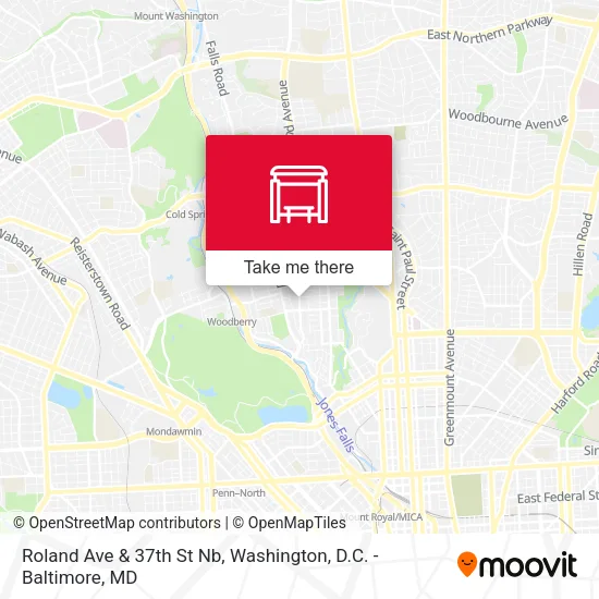 Roland Ave & 37th St Nb map