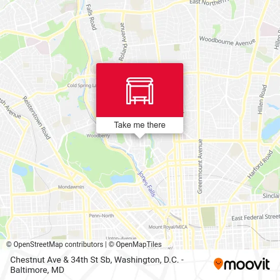 Chestnut Ave & 34th St Sb map