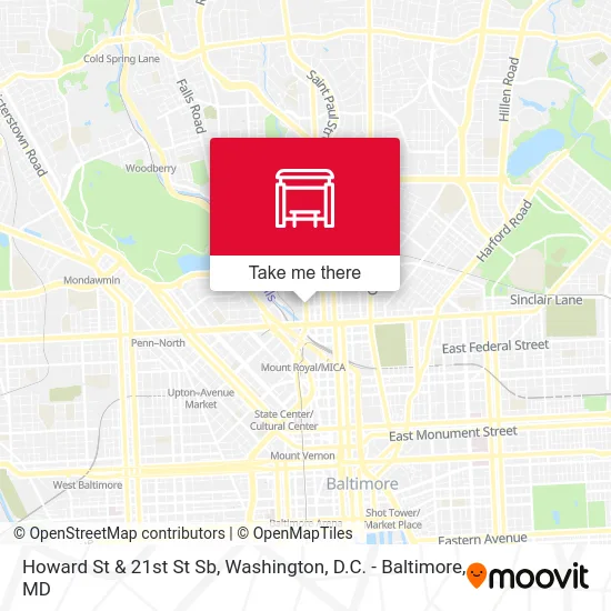 Howard St & 21st St Sb map