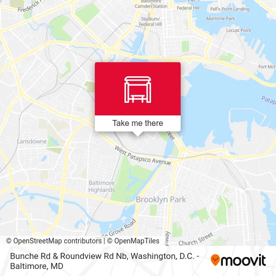 Bunche Rd & Roundview Rd Nb map